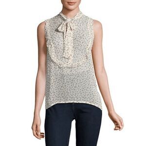Ralph Lauren Denim & Supply Women's Chiffon Printed Casual Top Tan Medium NWT